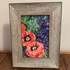 Vibrant floral poppies in the garden